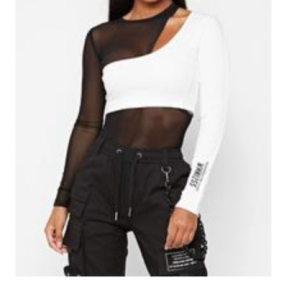 Long sleeve mesh bodysuit